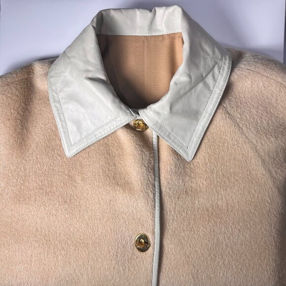 VTG COLL Bonnie Cashin for SILLS Camel/Cream Woven/Leather Signature Turnlocks - Picture 1 of 8